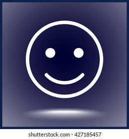 Face sign icon, vector illustration. Flat design style 