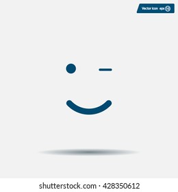 Face sign icon, vector illustration. Flat design style