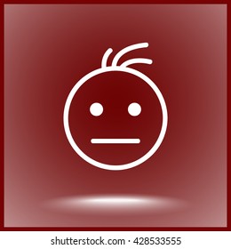 Face sign icon, vector illustration. Flat design style 