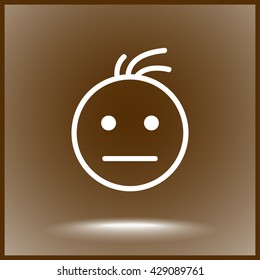 Face sign icon, vector illustration. Flat design style 