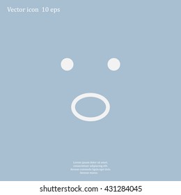 Face sign icon, vector illustration. Flat design style