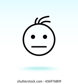 Face sign icon, vector illustration. Flat design style 