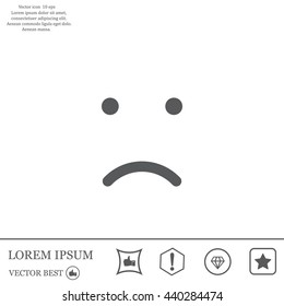 Face sign icon, vector illustration. Flat design style