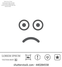 Face sign icon, vector illustration. Flat design style