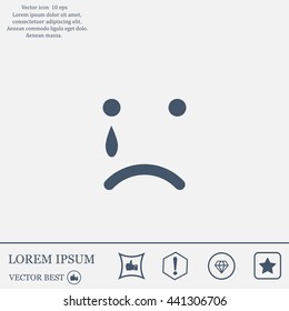 Face sign icon, vector illustration. Flat design style