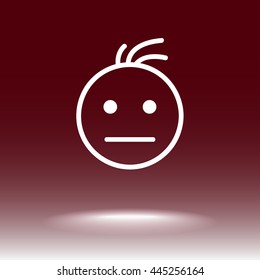 Face sign icon, vector illustration. Flat design style 