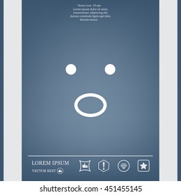 Face sign icon, vector illustration. Flat design style