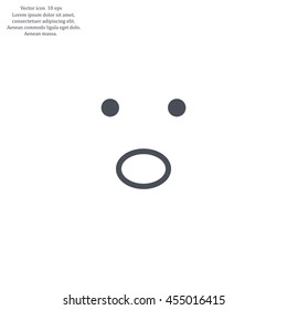 Face sign icon, vector illustration. Flat design style