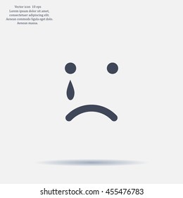 Face sign icon, vector illustration. Flat design style