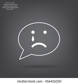 Face sign icon, vector illustration. Flat design style