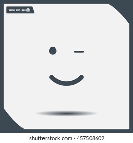Face sign icon, vector illustration. Flat design style