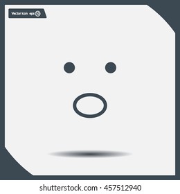 Face sign icon, vector illustration. Flat design style