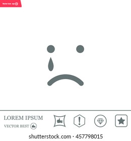 Face sign icon, vector illustration. Flat design style