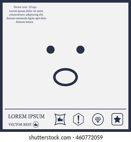 Face sign icon, vector illustration. Flat design style