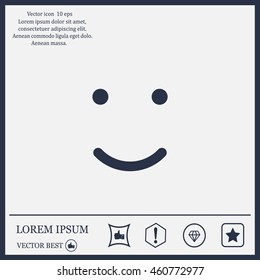 Face sign icon, vector illustration. Flat design style
