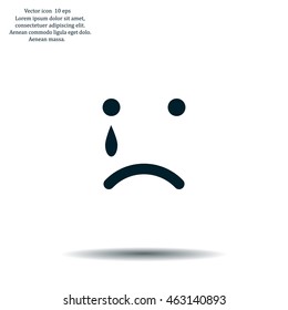 Face sign icon, vector illustration. Flat design style