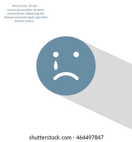 Face sign icon, vector illustration. Flat design style