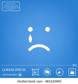 Face sign icon, vector illustration. Flat design style