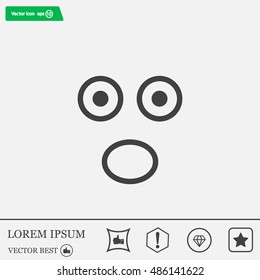 Face sign icon, vector illustration. Flat design style