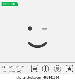 Face sign icon, vector illustration. Flat design style