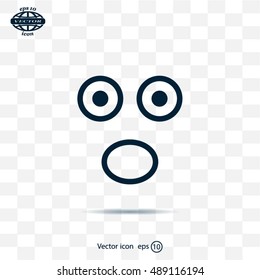 Face sign icon, vector illustration. Flat design style