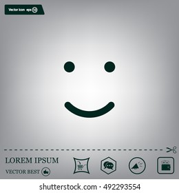 Face sign icon, vector illustration. Flat design style