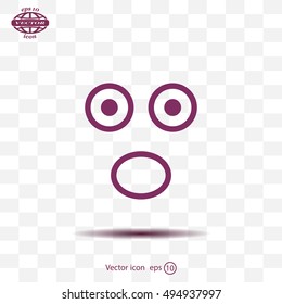 Face sign icon, vector illustration. Flat design style