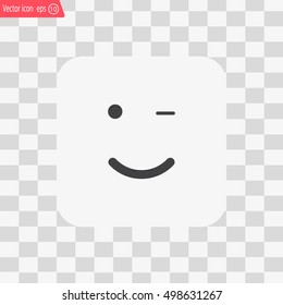 Face sign icon, vector illustration. Flat design style