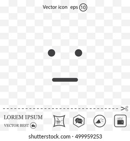 Face sign icon, vector illustration. Flat design style