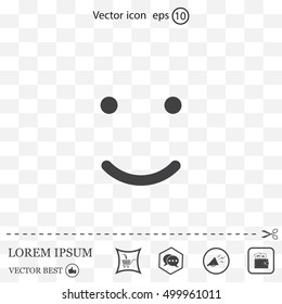 Face sign icon, vector illustration. Flat design style