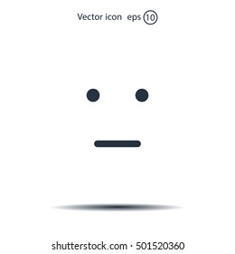 Face sign icon, vector illustration. Flat design style