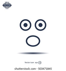 Face sign icon, vector illustration. Flat design style