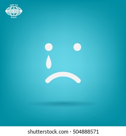 Face sign icon, vector illustration. Flat design style