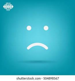 Face sign icon, vector illustration. Flat design style