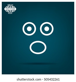 Face sign icon, vector illustration. Flat design style