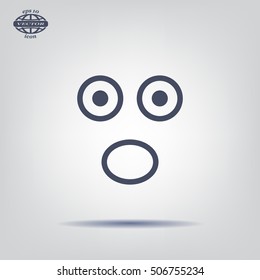 Face sign icon, vector illustration. Flat design style