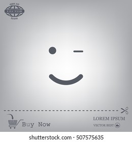 Face sign icon, vector illustration. Flat design style