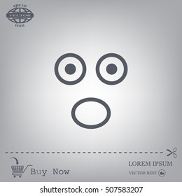 Face sign icon, vector illustration. Flat design style