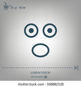 Face sign icon, vector illustration. Flat design style