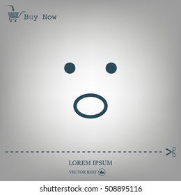 Face sign icon, vector illustration. Flat design style