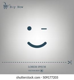 Face sign icon, vector illustration. Flat design style