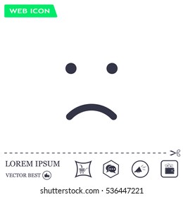 Face sign icon, vector illustration. Flat design style