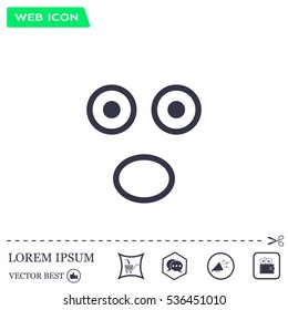 Face sign icon, vector illustration. Flat design style
