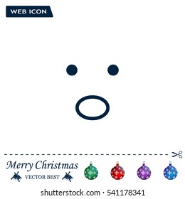 Face sign icon, vector illustration. Flat design style