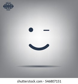 Face sign icon, vector illustration. Flat design style