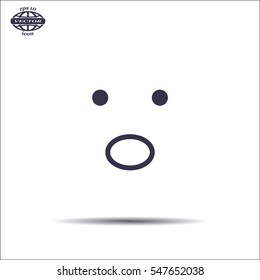 Face sign icon, vector illustration. Flat design style