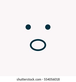 Face sign icon, vector illustration. Flat design style
