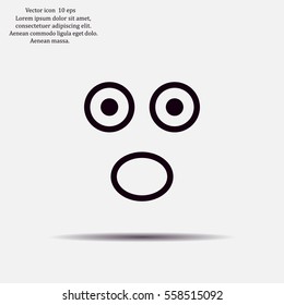 Face sign icon, vector illustration. Flat design style