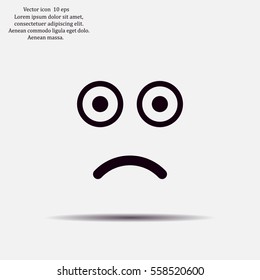 Face sign icon, vector illustration. Flat design style