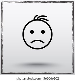 Face sign icon, vector illustration. Flat design style 